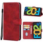 For Samsung Galaxy F02s US Version Leather Phone Case(Red)