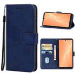 For Sharp Aquos Sense 4 Leather Phone Case(Blue)