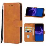 For Sharp Aquos Sense 4 Plus Leather Phone Case(Brown)