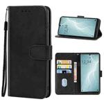 For Sharp Aquos Sense 4 Lite Leather Phone Case(Black)