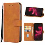 For Sharp Aquos Zero 5G Basic Leather Phone Case(Brown)