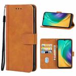 For Tecno Pop 4 Pro Leather Phone Case(Brown)