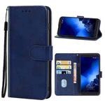 Leather Phone Case For  Alcatel 1x Fingerprint Version(Blue)
