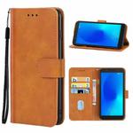Leather Phone Case For Alcatel 1x(Brown)