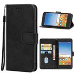 Leather Phone Case For Alcatel Tetra(Black)