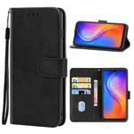 Leather Phone Case For Tecno spark 8(Black)