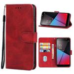 Leather Phone Case For Vodafone Smart N9 Lite(Red)