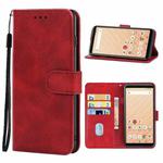 Leather Phone Case For Fujitsu Arrows Be4 F-41A(Red)