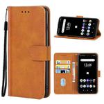 Leather Phone Case For Fujitsu Arrows WE F-51B(Brown)