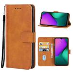 Leather Phone Case For Infinix Hot 10 Play / Smart 5 India X688B(Brown)