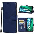 Leather Phone Case For OPPO Realme Narzo 50A(Blue)