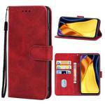 Leather Phone Case For Redmi Note 10 5G / Poco M3 Pro 5G / Redmi Note 10T 5G(Red)