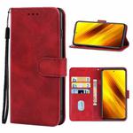 Leather Phone Case For Xiaomi Poco X3 NFC / Poco X3 / Poco X3 Pro(Red)