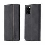 For Samsung Galaxy S20+ Splicing Skin Feel Magnetic Leather Phone Case(Black)