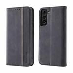 For Samsung Galaxy S21+ 5G Splicing Skin Feel Magnetic Leather Phone Case(Black)