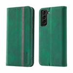 For Samsung Galaxy S21+ 5G Splicing Skin Feel Magnetic Leather Phone Case(Green)