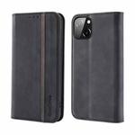 Splicing Skin Feel Magnetic Leather Phone Case For iPhone 13 mini(Black)