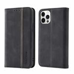 Splicing Skin Feel Magnetic Leather Phone Case For iPhone 11 Pro Max(Black)