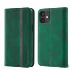 For iPhone 11 Splicing Skin Feel Magnetic Leather Phone Case (Green)