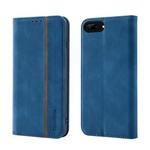 Splicing Skin Feel Magnetic Leather Phone Case For iPhone 8 Plus / 7 Plus(Blue)