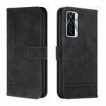 For Tecno Camon 17 Pro Retro Skin Feel Horizontal Flip Soft TPU + PU Leather Phone Case(Black)