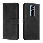 For Tecno Phantom X Retro Skin Feel Horizontal Flip Soft TPU + PU Leather Phone Case(Black)