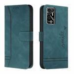 For Tecno Pova 2 Retro Skin Feel Horizontal Flip Soft TPU + PU Leather Phone Case(Dark Green)