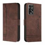 For Tecno Pova 2 Retro Skin Feel Horizontal Flip Soft TPU + PU Leather Phone Case(Coffee)