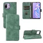 For Ulefone Note 6 Skin Feel Magnetic Flip Leather Phone Case(Green)