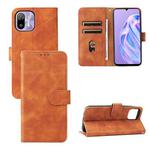 For Ulefone Note 6 Skin Feel Magnetic Flip Leather Phone Case(Brown)