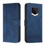 For Oukitel WP15 Retro Skin Feel Horizontal Flip Soft TPU + PU Leather Phone Case(Blue)