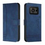 For Sharp Aquos R6 Retro Skin Feel Horizontal Flip Soft TPU + PU Leather Phone Case(Blue)