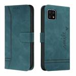 For Sharp Aquos Sense 6 Retro Skin Feel Horizontal Flip Soft TPU + PU Leather Phone Case(Dark Green)