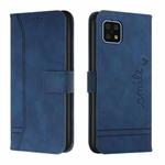 For Sharp Aquos Sense 6 Retro Skin Feel Horizontal Flip Soft TPU + PU Leather Phone Case(Blue)