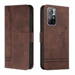 For Xiaomi Redmi Note 11 Retro Skin Feel Horizontal Flip Soft TPU + PU Leather Phone Case(Coffee)