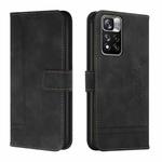 For Xiaomi Redmi Note 11 Pro Retro Skin Feel Horizontal Flip Soft TPU + PU Leather Phone Case(Black)