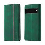 For Google Pixel 6 Splicing Skin Feel Magnetic Leather Phone Case(Green)