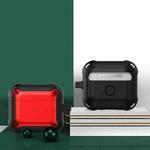 Armor Earphone Protective Case with Hook For AirPods 3(Black + Red)