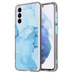 For Samsung Galaxy S22 5G Glazed Marble Pattern TPU + Acrylic Phone Case(Blue)