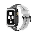 Two-color TPU Strap For Apple Watch Ultra 49mm / Series 8&7 45mm / SE 2&6&SE&5&4 44mm / 3&2&1 42mm(Grey Black)