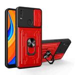 For Huawei Y6s / Enjoy 9e / Honor 8A Sliding Camshield Card Phone Case(Red)