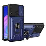 For Huawei Y7p Sliding Camshield Card Phone Case(Sapphire Blue)