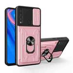 For Huawei P smart / Y9 Prime Sliding Camshield Card Phone Case(Rose Gold)