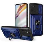 For Motorola Moto G60 Sliding Camshield Card Phone Case(Blue)