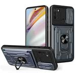 For Motorola Moto G60 Sliding Camshield Card Phone Case(Grey)