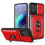 For Motorola Moto G100 Sliding Camshield Card Phone Case(Red)