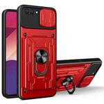 For OPPO A5 / A3S Sliding Camshield Card Phone Case(Red)