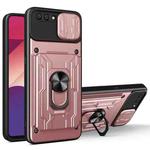 For OPPO A5 / A3S Sliding Camshield Card Phone Case(Rose Gold)