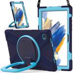 For Samsung Galaxy Tab A8 10.5 2021 Silicone + PC Tablet Case(Navy Blue + Blue)