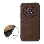 For Honor X30 / X40 GT Accurate Hole Carbon Fiber Texture Shockproof Phone Case(Brown)